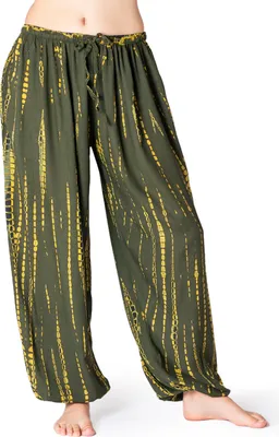 Productafbeelding van PANASIAM Harembroek Bogota Tie-dye, olijgroen/geel, maat M
