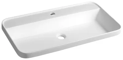Productafbeelding van Sapho BRAHEA inbouwwastafel, Rockstone, 75x39 cm, mat wit