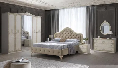 Produktbild von Schlafzimmer Adele 6 teilig in Beige Grau