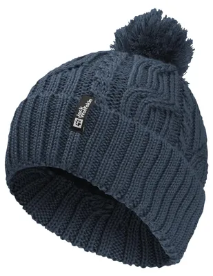 Zdjęcie produktu dla Czapka zimowa Jack Wolfskin Uni Pompom, kolor Midnight Sky, uniwersalny rozmiar (EU)