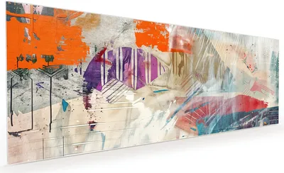Produktbild von Küchenrückwand Spritzschutz Glas mit Motiv Abstrakte Kunst 40 x 40 cm