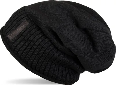 Produktbild von styleBREAKER Uni Feinstrick Beanie Mütze mit weichem Fleece Innenfutter, warme Winter Strickmütze 04024065