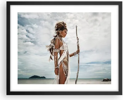 Produktbild von Gerahmtes Poster - Schwarzer Rahmen - Brennen Mann Frau - 50x40 cm - Wand Bild - Wanddeko - Wandbilder - Kunstposter - Wandposter - Bilderrahmen - Bilder - Kunstdruck - Wandbild - P2BAA50x40-4275