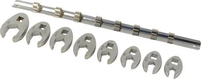 Produktbild von Hahnenfuss Steckschlüssel Set 8 tlg. Zöllig Krähenfuss / SAE / Stecknüsse Zoll