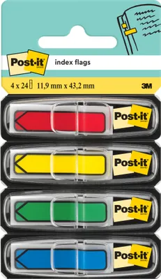 Produktbild von Post-it® Index Pfeile Haftmarker Set Gelb Rot Blau Grün 24 Streifen