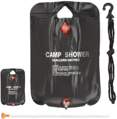 Productafbeelding van Camping douche 20 liter - Opvouwbare solar buitendouche met handsproeier