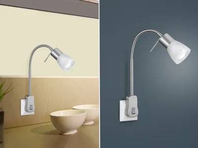 Produktbild von LED Steckerspot LEVISTO Silber Höhe 40cm