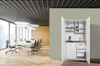 Produktbild von Küche Büroküche Miniküche Singleküche Weiß Peter 104 cm Respekta