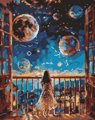 Imagen del producto de Kit de pintura con diamantes 5D, sin marco. Mosaico de diamantes, 40x50 cm. IDEAL
