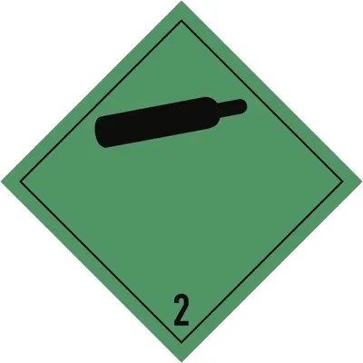 Produktbild von Gefahrzettel Klasse 2.2, Folie, 250x250 mm