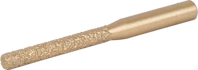 Image de Mèches de défonceuse diamantées à queue droite brasée en or pour pierre de quartz, marbre et couteaux à joints 6.35 x 5 x 65mm