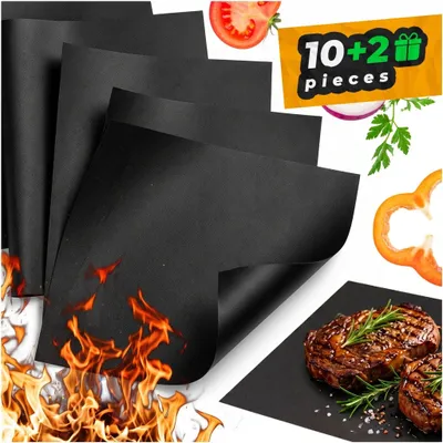 Produktbild von Teflon-Grillmatte Und Backblech Für Den Ofen – Set Mit 10 + 2 Gratis