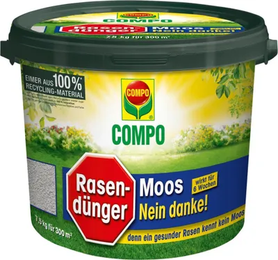 Productafbeelding van COMPO 13907 COMPO Rasendünger Moos - Geen mos, graag!, 7,5 kg voor 300 vierkante meter