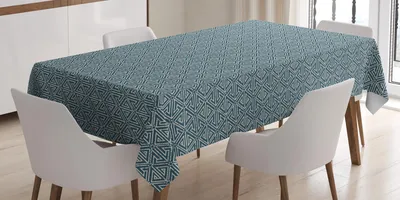 Produktbild von ABAKUHAUS Jahrgang Tischdecke, Geometrische Komposition Pfeil Motive und Linien Ethnischer Entwurf Inspirations, 140 x 170 cm, Dunkler Teal Eggshell