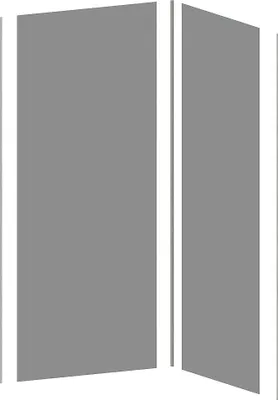Produktbild von Wandpaneele Dusche 2er-Set inkl. Profile - 2x 90 x 210 cm - ITZIAR