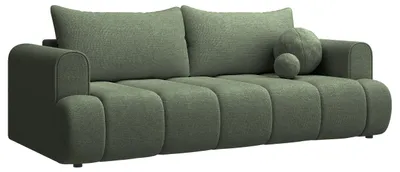 Produktbild von Selsey Dandelino - 3-Sitzer Sofa mit Schlaffunktion, Chenille-Bezug, grün