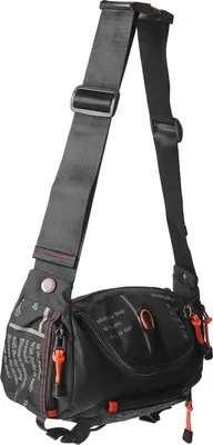 Produktbild von Große Herren Crossbody Bauchtasche mit Reißverschlusstaschen und verstellbarem Gurt für Reisen im Freien Casual Schwarz