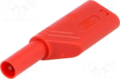 Produktbild von 1x Stecker 4mm Bananen 24A 0,5÷2,5mm2 1kVDC rot 3mΩ LASSWSRT Bananenstecker 4mm