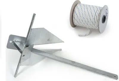 Produktbild von Anker-Set aus Danforth Anker 4 kg + Leine 20 m Ø 12 mm