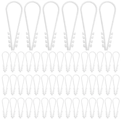 100 Stück Kabelklemmen, Nylon, U-Form, weiß, 6-20 mm
