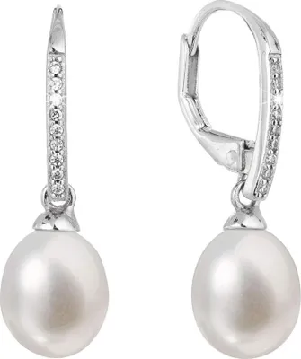 Produktbild von Silver earrings with real pearls 21060.1