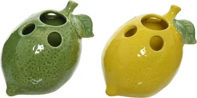 Immagine prodotto di Decorazione primaverile a forma di limone 15cm decorata in verde e giallo