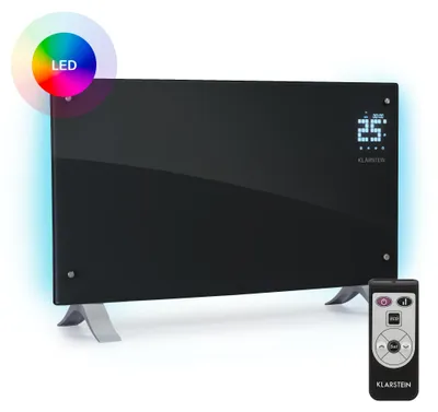 Obrázek produktu pro Klarstein Elektrický ohřívač, konvektorový ohřívač volně stojící nebo na zeď, energeticky úsporný mobilní elektrický ohřívač, tichý elektrický ohřívač, volně stojící elektrický ohřívač s termostatem, 2000 W
