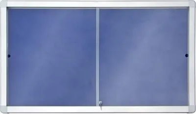 Obrázok produktu pre Vnútorná vitrína s posuvnými dverami 97 x 70 cm (8xA4) modrá plsť