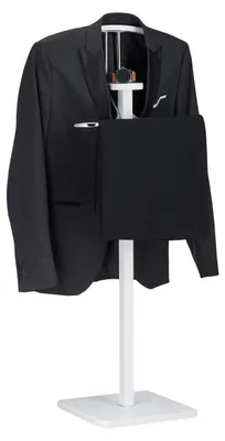 Kleiderständer mit Hosenhalter, 109,5x47x30 cm, weiß