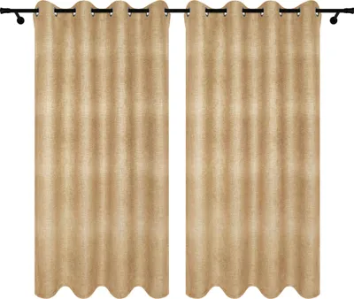 Produktbild von Fertigvorhänge mit Ösen 140x260 cm 2 Stücke Leinenmuster Vorhänge für Wohnzimmer
