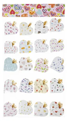 Immagine prodotto di Ciondoli decorativi a forma di cuore Rozette 7 x 8 cm, 20 pezzi