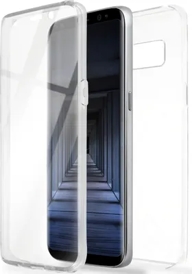 Produktbild von ONEFLOW® Touch Case kompatibel mit Samsung Galaxy S8 Plus - Hülle beidseitig transparent, Klar