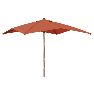 Immagine prodotto di vidaXL Ombrellone con palo in legno terracotta 300x300x273 cm