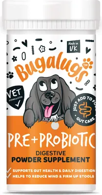 Produktbild von Bugalugs Pre- & Probiotic Verdauungshilfe 80 g – Immuncharge für Hunde 80 g