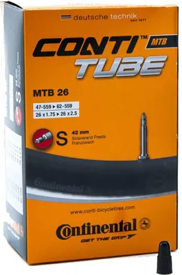 Produktbild von Continental 5036732, Presta-Ventil, 26", Schwarz, Silber, China, Box, 1 Stück(e)