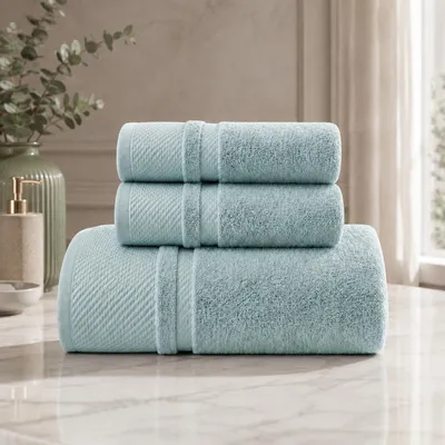 Image de Ensemble de 3 serviettes en 100% coton