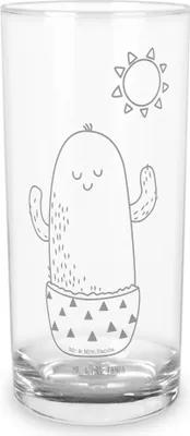 Produktbild von Mr. & Mrs. Panda Longdrinkglas Kaktus Sonne 200 ml - Transparent - Geschenk, Glas, Cocktailglas, Motivation, Scheidung, Trinkglas, Trennung, Geschenkidee, Tumbler