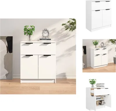 Obrázok produktu pre vidaXL Príborník biely 60x30x70 cm materiál na báze dreva - Príborníky