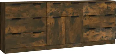 Produktbild von 3-tlg. Sideboard Räuchereiche Holzwerkstoff