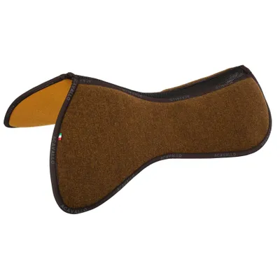 Produktbild von Acavallo Spine free Memory Foam Half Pad Doube Felt, Farbe:Brown/Mustard, Größe:M