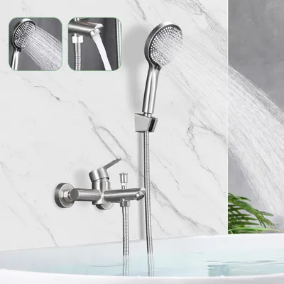 Produktbild von ZMH Badewannenarmatur mit Handbrause 3 Funktionen  Klassisch Set Badewannen Amaturen für Badewanne Bad