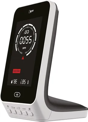 Productafbeelding van CO2 Monitor - Luchtkwaliteit Meter - Binnenklimaat Meten - NDIR Dual Beam Sensor - 144 mm Hoog - Wit