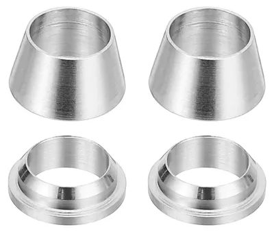 Kompressionsrohr-Fittinghülse 6 mm, 2 Stück, Edelstahl, silber