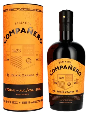 Produktbild von Compañero JAMAICA Elixir Orange Rum Liqueur 40% Vol. 0,7l in Geschenkbox