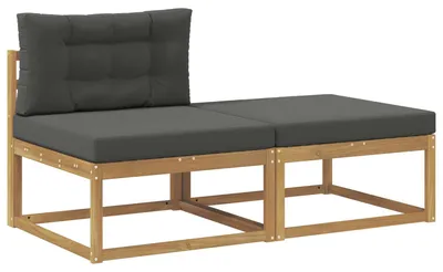 Produktbild von vidaXL 2 Stück Outdoor-Fußhocker Polyester Weiß