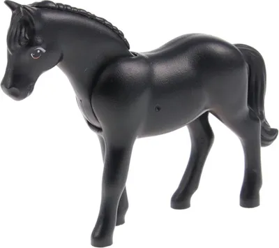Produktbild von 1x Lego Belville Tier Pferd schwarz Augen groß dunkel orange Stute 6171pb05