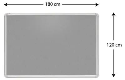 Obrázek produktu pro Allboards textilní nástěnka 180x120 cm (šedá)