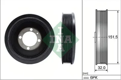 Produktbild von Schaeffler INA Riemenscheibe, Kurbelwelle x