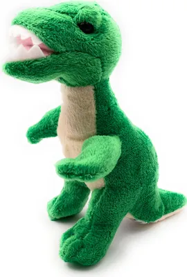 Zdjęcie produktu dla Onwomania miękka zabawka przytulanka dinozaur prehistoryczne zwierzę gigantyczny jaszczur dino T-Rex wysokość 17 cm zielony