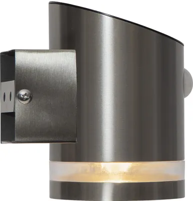 Produktbild von Solar Wandleuchte ,Venicini', Edelstahl, Lichtsensor + Bewegungsmelder, warmweiß, H 12,5cm